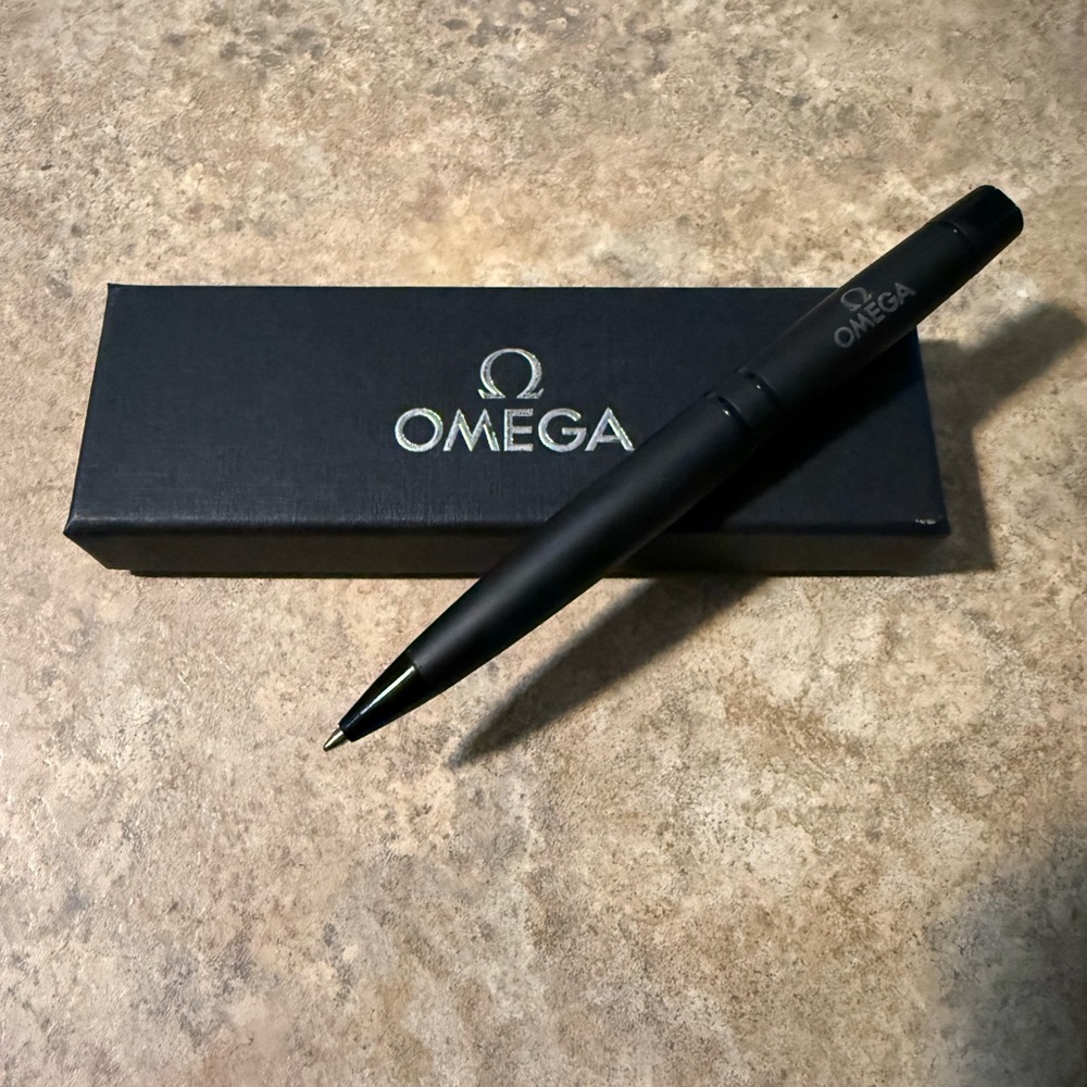 Omega Matte Black ballpoint pen